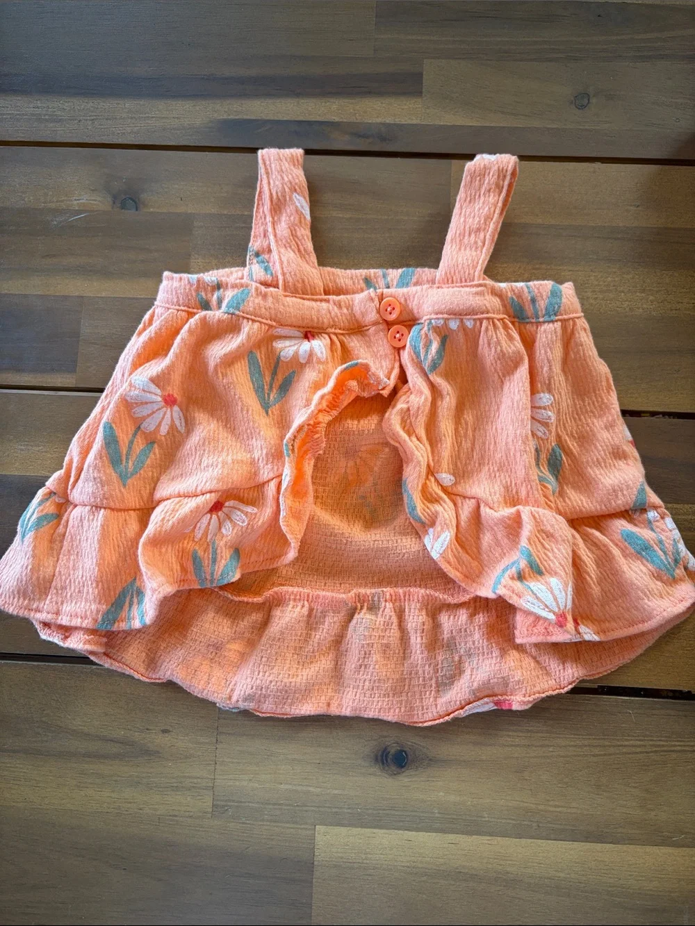 Carter's Orange Floral Print Girls Top Set